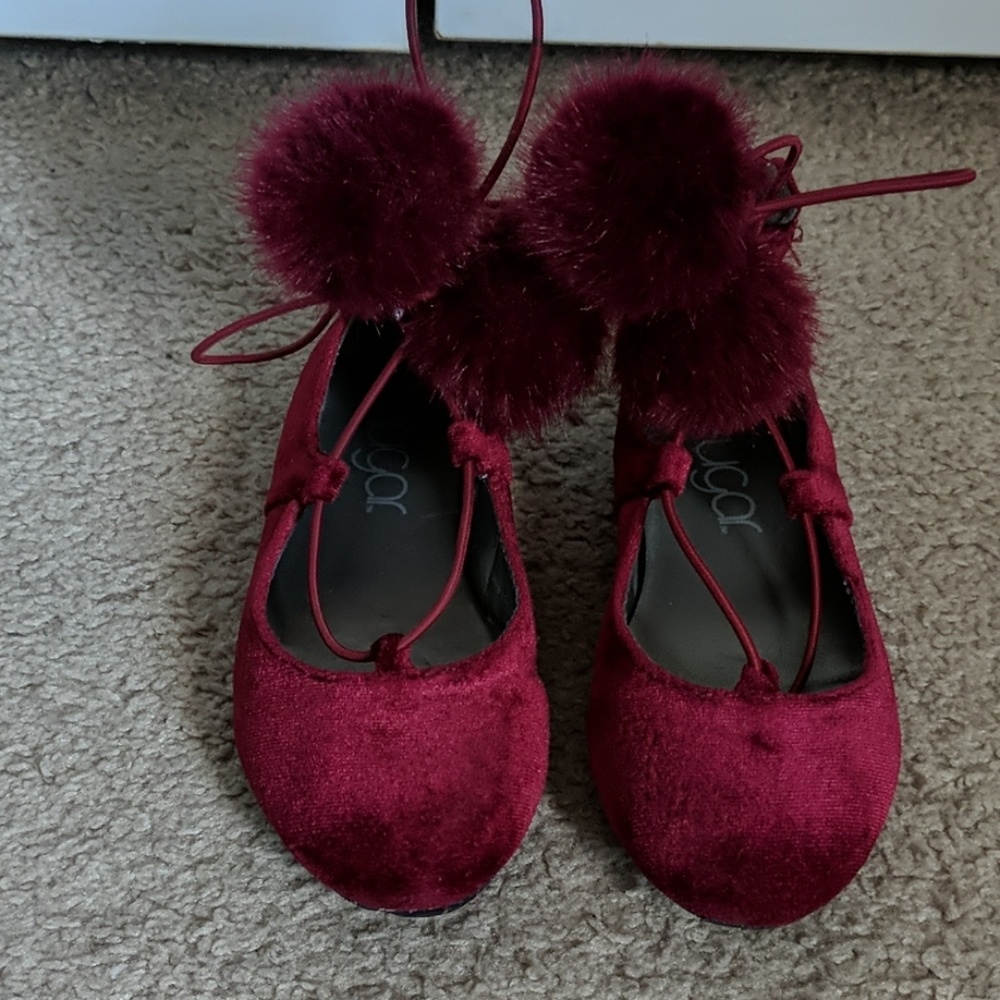 Adorable Dark Red Suede Shoes